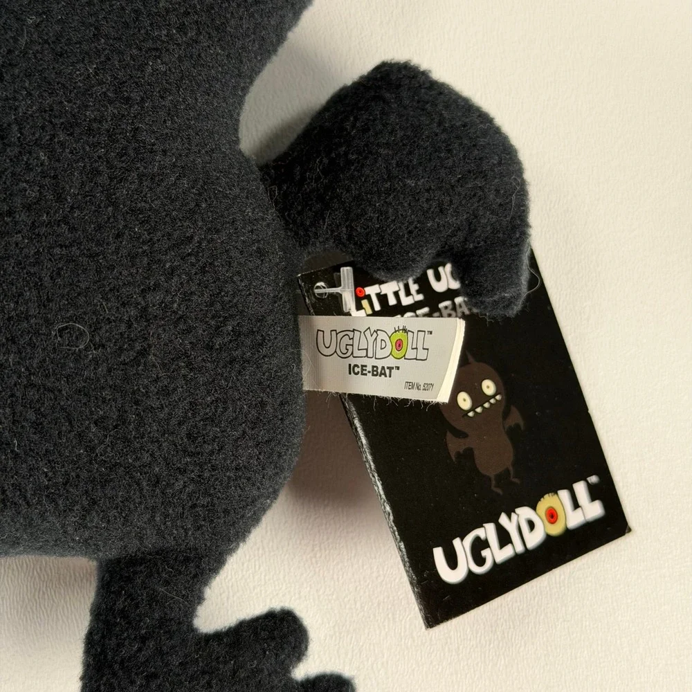 Uglydoll Little Uglys Ice-Bat Plush Toy Small Black Monster Goth